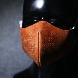 本革手作りマスク カバー&インナーマスクセット 5枚目の画像
