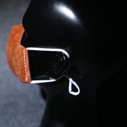 本革手作りマスク カバー&インナーマスクセット 6枚目の画像