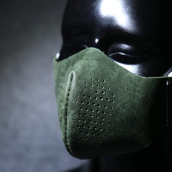 本革手作りマスク カバー&インナーマスクセット 3枚目の画像