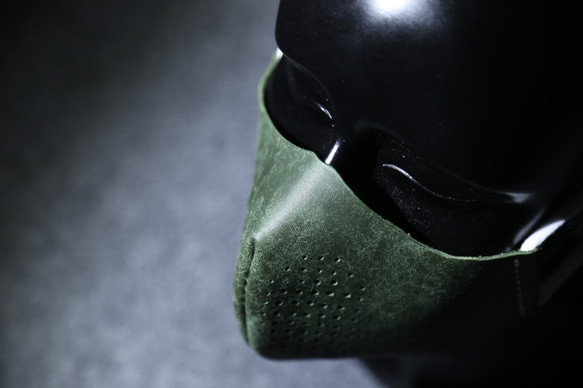 本革手作りマスク カバー&インナーマスクセット 5枚目の画像