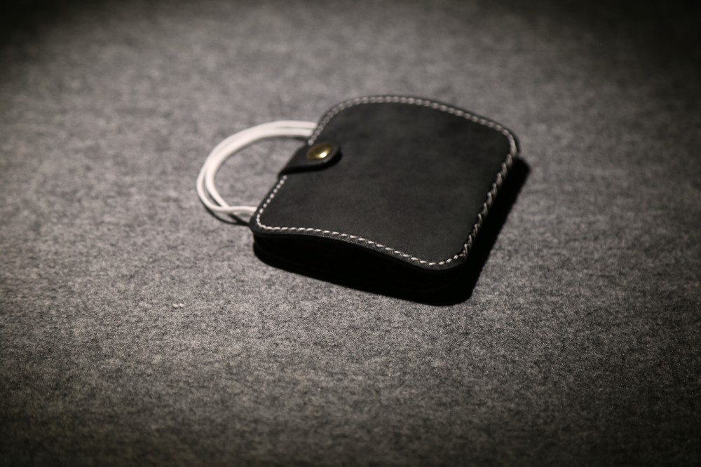 マスク カバー 本革手作りマスクポケット仮置き マスクケース マスクポーチ-夜の桜