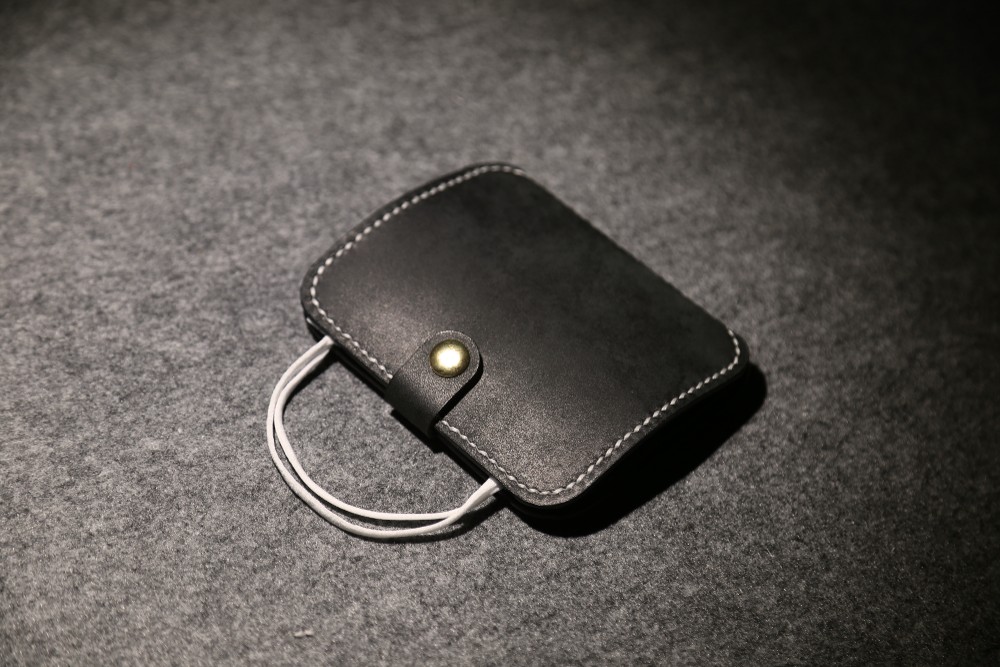 マスク カバー 本革手作りマスクポケット仮置き マスクケース マスクポーチ-夜の桜