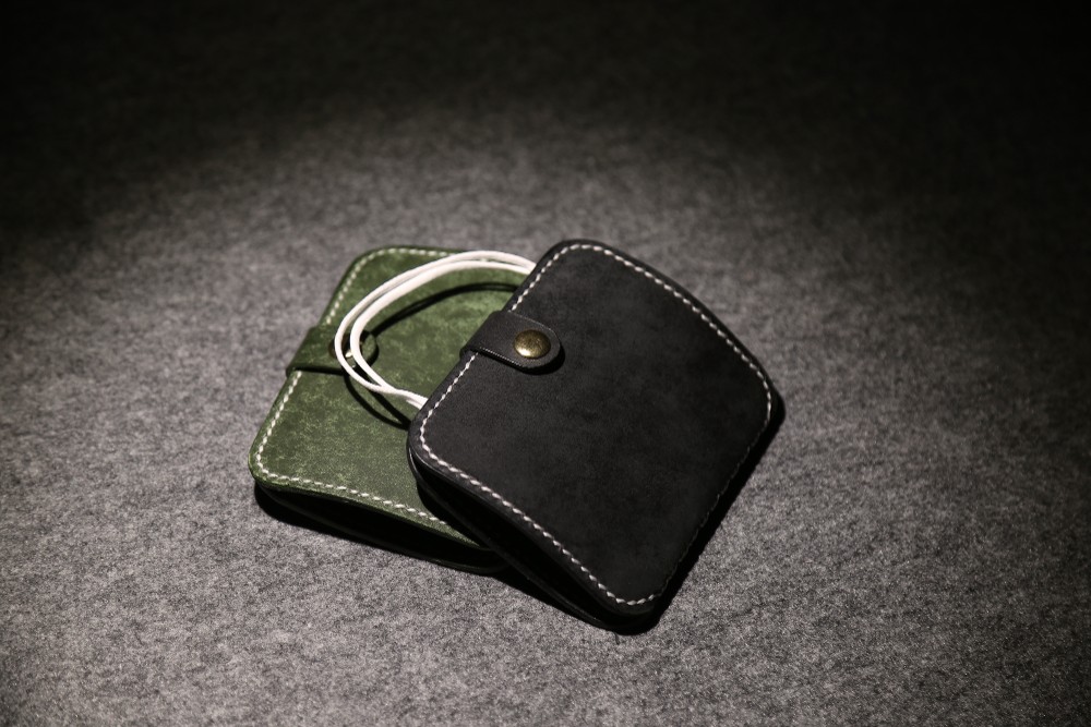 マスク カバー 本革手作りマスクポケット仮置き マスクケース マスクポーチ-夜の桜