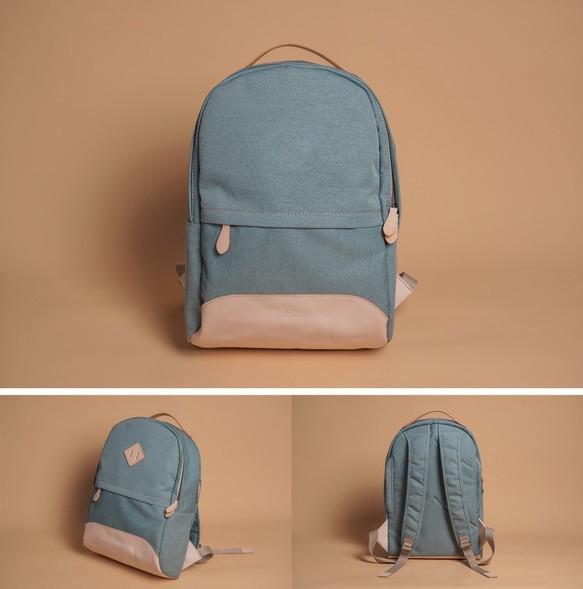 新產品活動進行中！新月經典手工真皮背包【綠色】 第3張的照片