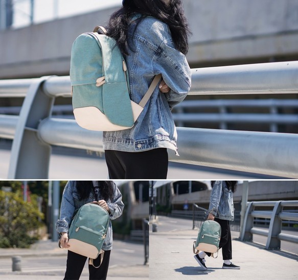 新產品活動進行中！新月經典手工真皮背包【綠色】 第8張的照片