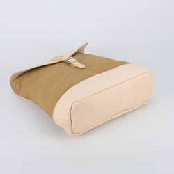 「帆布×革の組み合わせ」手作りのリュック  レディース バッグ かわいい クラシックリュックサックおしゃれ リュック 4枚目の画像