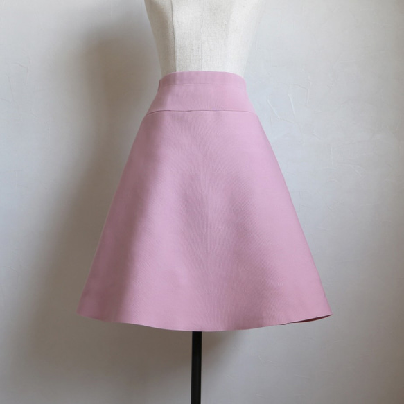 已經賣完了！ 【3D美麗剪影！ 】 形狀恢復材質針織喇叭裙【粉紅色】 第2張的照片