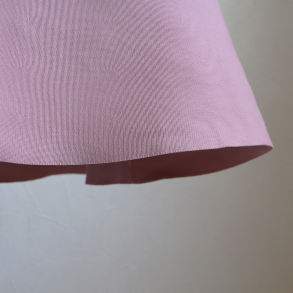 已經賣完了！ 【3D美麗剪影！ 】 形狀恢復材質針織喇叭裙【粉紅色】 第5張的照片