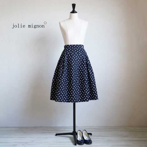 美しいフレアライン◎】【ミディ丈】ポケット付きタックフレアスカート