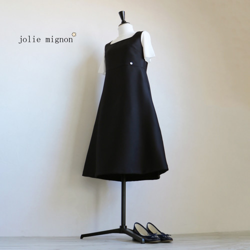 完売です！】マットダブルサテン ジャンパースカート【ブラック  