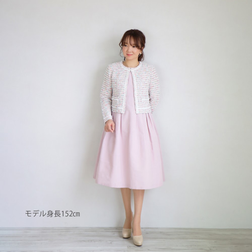 人気のフィット＆フレア！】グログランタフタ ウエスト切り替え タック  