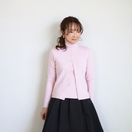 首元カバーが嬉しい♪】タートルネック ストレッチ 半袖プル