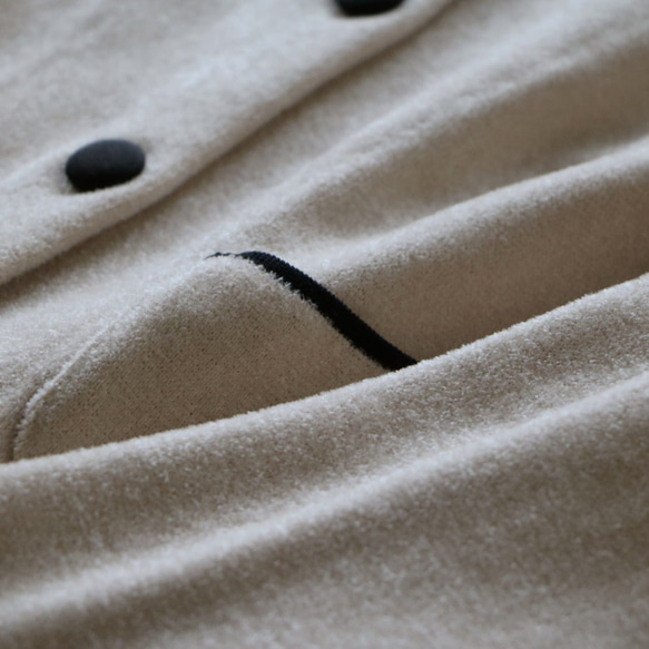 【短的長度提升你的風格！ ] Molle 彈性材質無領夾克【黑色】 第10張的照片