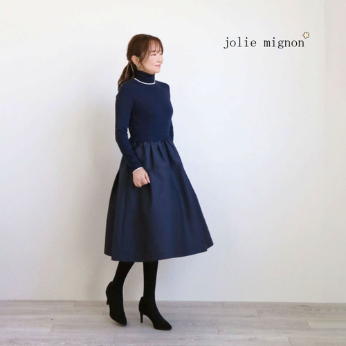 jolie mignon ニットドッキングワンピース❤️上品可愛い 完売致しまし