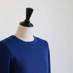 [漂亮的彩色針織◎]空氣羊毛圓領套頭衫[深藍色] 第8張的照片