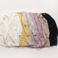 [售罄]日本紙x棉質口袋長開衫（灰白色[配飾] [日本製造] [免費送貨] 第8張的照片