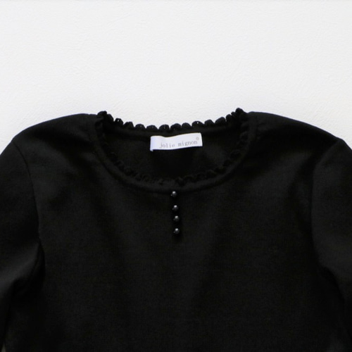 完売】【ジョリーミニョン】パフスリーブ7分袖タフタドッキング