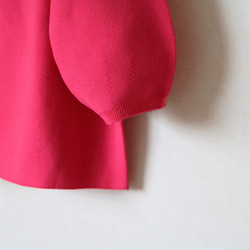售罄[¥13000 +稅]彈力泡泡袖開衫（粉紅色）[配飾] [日本製造] [免費送貨] 第4張的照片