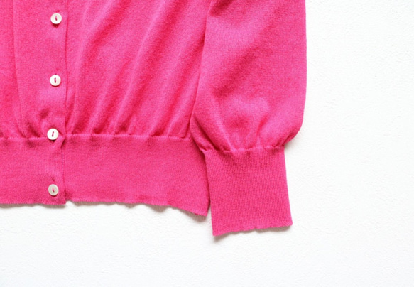 售罄！ 【試用價】日本紙×滌綸新材料輕量針織開衫【粉色】 第6張的照片