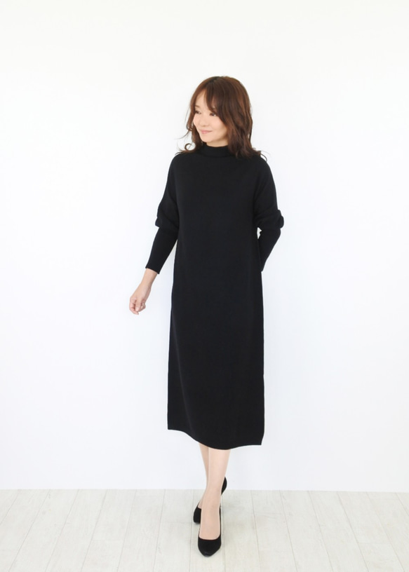 [售罄] [WHOLEGARMENT] 泡泡袖長裙 [灰色] [日本製造] 第10張的照片