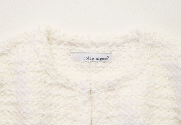 [售罄] MIX Tweed 無色短款夾克開衫 [Off-White] [Made in Japan] [免運費] 第8張的照片