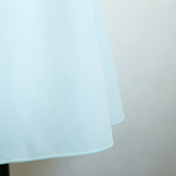 [售罄！ ] 羅緞優雅褶皺喇叭形無袖連衣裙 [水藍色] [日本製造] [免運費] 第9張的照片