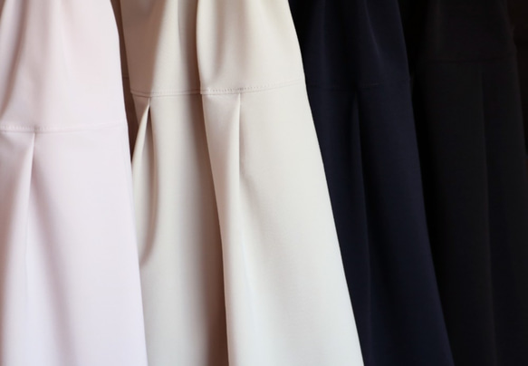售罄 [腰部清潔橡膠規格 ！ ] Mimore 長度帶口袋柔軟褶皺喇叭裙 [黑色] [免運費] 第10張的照片