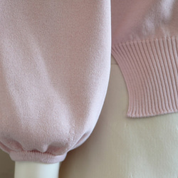 [售罄] [喬利·米尼翁] [配飾]高領珍珠蓬蓬彈力套頭衫[粉紅色] 第5張的照片