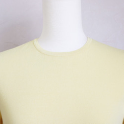 【流行異材質襯衫◎】八分袖彈性套頭衫【黃色】 第4張的照片
