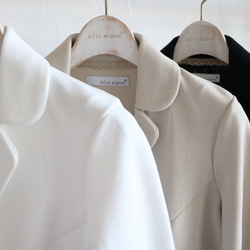售罄！ 【春季場合♪】米蘭式羅紋翻蓋口袋夾克【白色】 第10張的照片