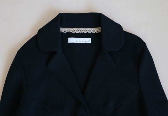 [售罄]帶有米蘭羅紋翻蓋口袋的夾克[黑色] 第5張的照片