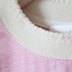 [售罄！ ] 亞麻青年布泡泡袖上衣 [粉色] 第8張的照片