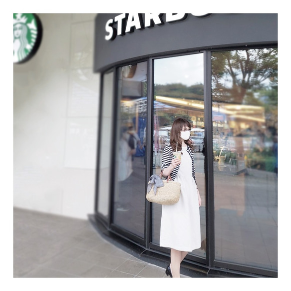 完売です！【紫外線対策に！】ふんわり立体的に巻ける コンパクトストール【ネイビーチェック】 8枚目の画像