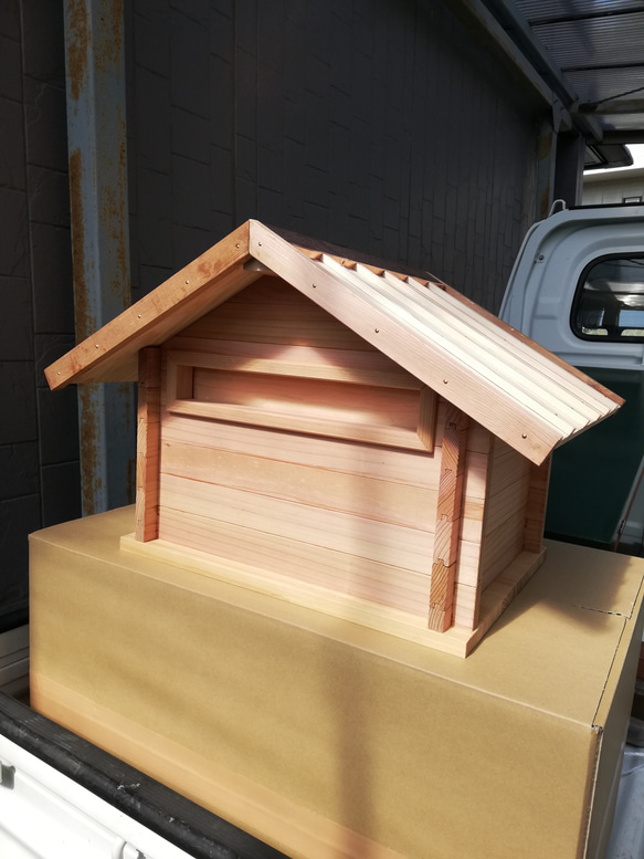 受注生産】クロ様ご注文品 ログハウス型木製ポスト その他家具 kayo's