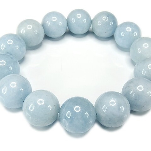 AAAアクアマリンブレスレット超大玉16mm天然石天使の石 ブレスレット