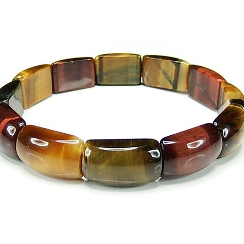 アフリカ輸入 天然石風バングル（アンティーク調） [並行輸入品] 天然石AAA+彩色タイガーアイ輪形バングルブレスレット石街 バングル
