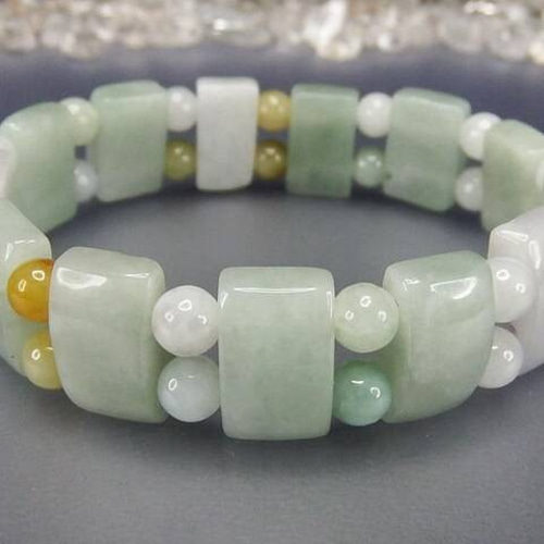 天然石ひすい本翡翠ジェダイト15mm弱バングルブレスレット石街  