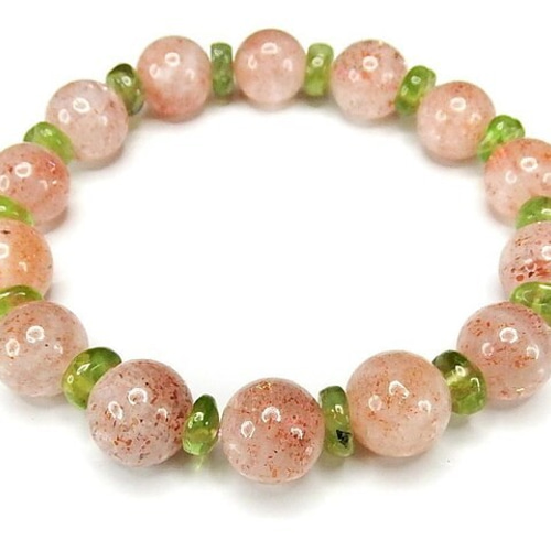 天然石★ブレスレット ストロベリークォーツ ♪ 352 天然石☆ブレスレット ストロベリークォーツ ♪ 352