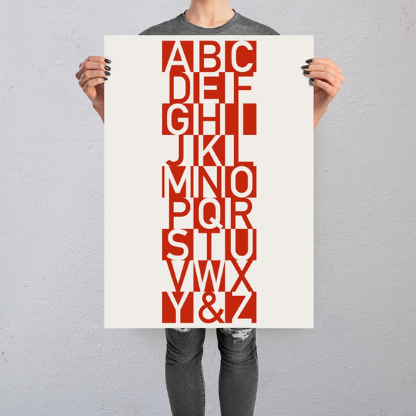 A - Z 大きなポスター・アルファベット ミニマルデザイン・ラージサイズ・北欧 2枚目の画像