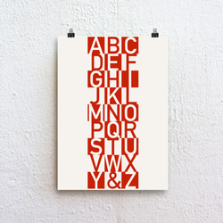 A - Z 大きなポスター・アルファベット ミニマルデザイン・ラージサイズ・北欧 1枚目の画像