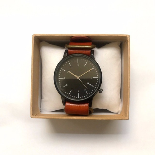 Mitsuya ハンドメイド 赤 レザー 腕時計 Mitsuya ハンドメイド 赤 レザー 腕時計 長く使いたいあなたへ】レザー