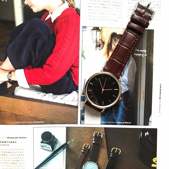[正品真皮]壓紋皮革手錶簡約手錶男士女士 第2張的照片