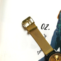 歯車モチーフ 腕時計 メンズ レディース 兼用 ゴールド&ゴールド　 2枚目の画像