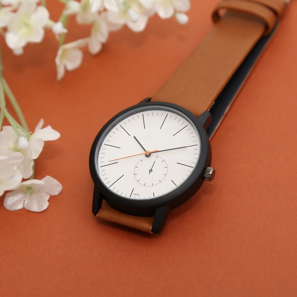 【父の日ラッピング無料】シンプル 腕時計 メンズ レディース 兼用 ブラウン 　 3枚目の画像