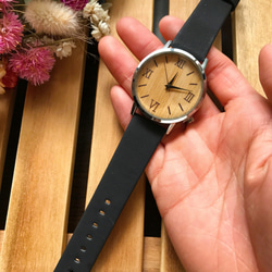 【温かみ溢れる木製腕時計】木製 レザーペアウォッチ　腕時計 メンズ レディース　 クリスマス プレゼントにも♪ 7枚目の画像