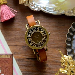 可愛的古董手錶深棕色和淺棕色對手錶母親節禮物♪ 第4張的照片