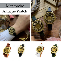 アンティーク調で可愛い腕時計 レッド レディース 革ベルト 4枚目の画像