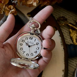 アンティーク調が可愛い懐中時計 メンズ レディース チェーン 蓋付き