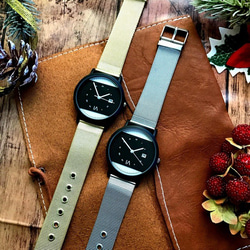 一起打勾的一對手錶-皮革簡單的男士女士兩用手錶不銹鋼母親節禮物♪ 第1張的照片