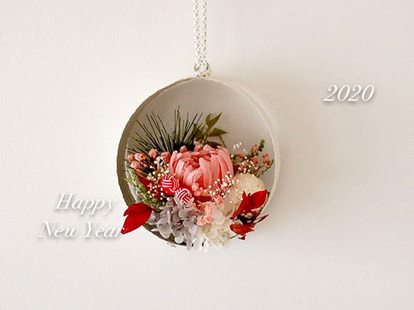 【年内にお届け】ブリキ素材のベースで飾るお正月飾り・大 2枚目の画像
